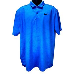 Nike Mens Dri-Fit Standard Fit Blue Subtle Camo Polo Large